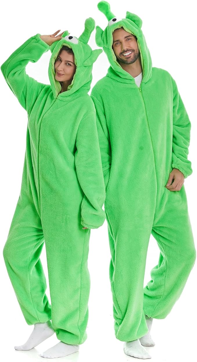 HSCTEK Fuzzy Teddy Fleece Adult Onesies Pajamas - Teen Long Sleeve Zip Up Hooded Blanket Sleep - One Piece Costume
