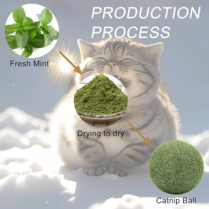 2 inch Giant Catnip Ball for Cats, Large Catnip Ball for Cats Indoor