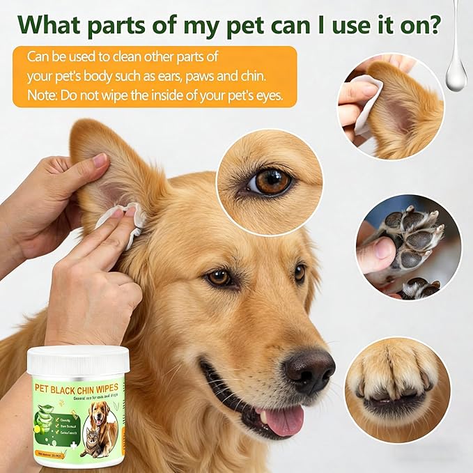 200 pcs Soft Pet Eye Wipes with Aloe Vera Extract, pH-Balanced Gentle Cleansing Wipes for Dogs & Cats, Multi-Use for Eyes,Paws,Ears,Chin Grooming, Suitable for Sensitive Skin