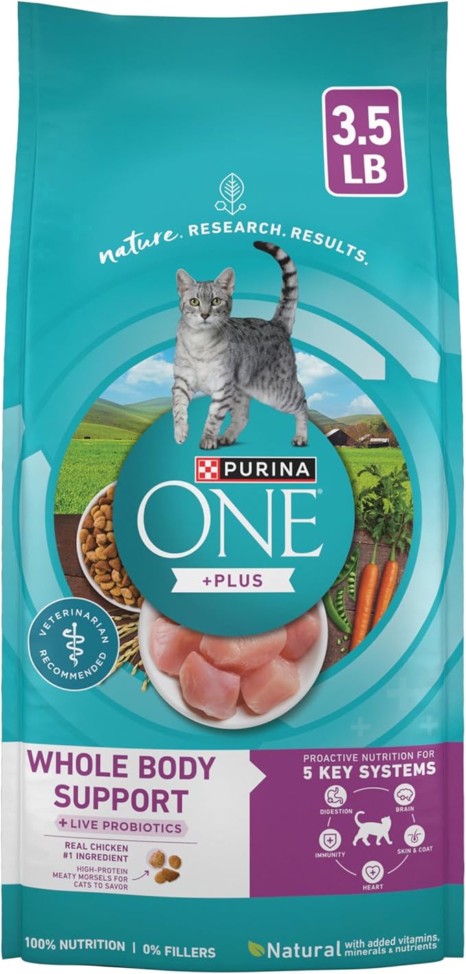 Purina ONE Plus Whole Body Support with Chicken Dry Cat Food - 3.5 lb. Bag