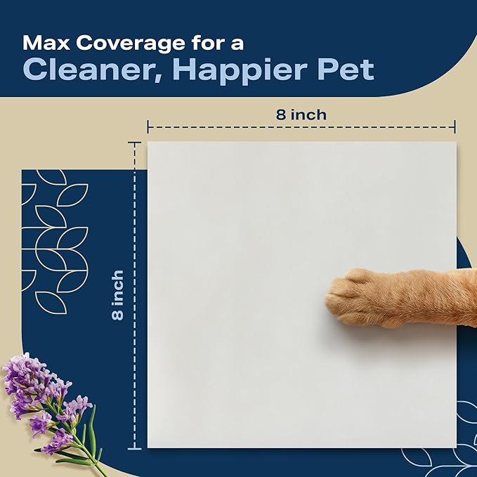 REFRESHIFY Dog Wipes for Paws and Butt - (Bulk 800 Wipes) - Plant Based Lavendar Scented, Pet Wipes for Dogs and Cats - Deodorizing Non Toxic Dog Wipes - 8 Packs of 100