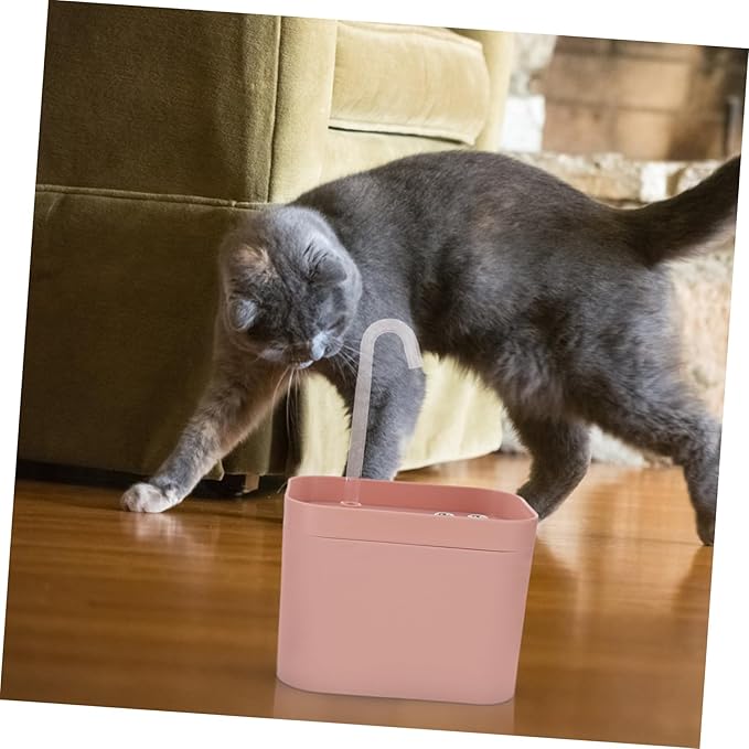 Automatic Cat Water Fountain Pink Dog Drinking Fountain with Mute Pump Portable Pet Water Dispenser for Cats and Kittens Easy to with Fun Flower Shape Outlet