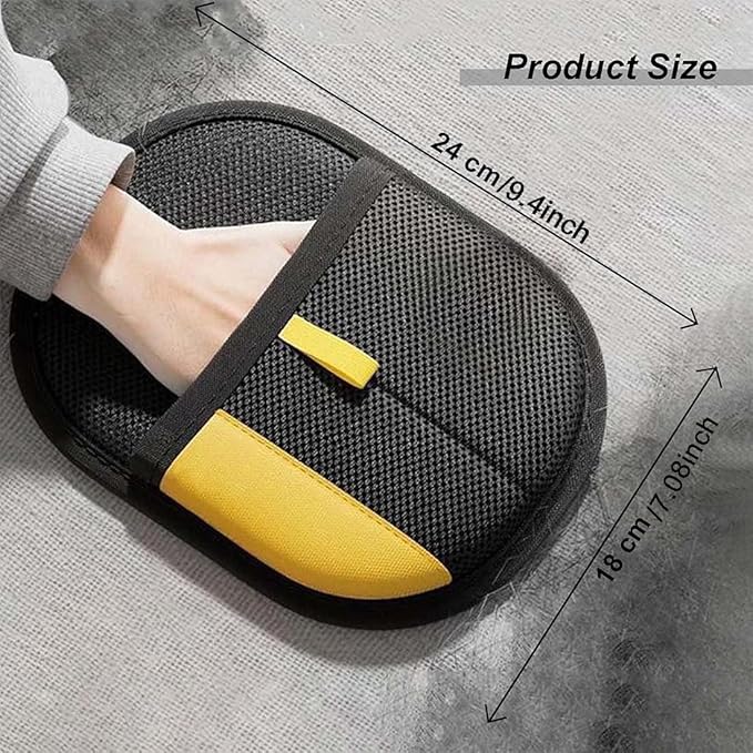 Pet Hair Remover, Pet Hair Remover Electrostatic Gloves, Washable and Reusable Double Sided Pet Hair Removal Mitt for Couch, Furniture, Carpet, Car Seat, Cat Grooming Tools (2)