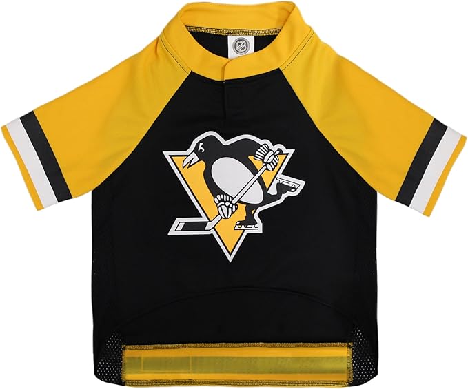 NHL Pittsburgh Penguins Jersey for Dogs & Cats, Small. - Let Your Pet Be A Real NHL Fan!