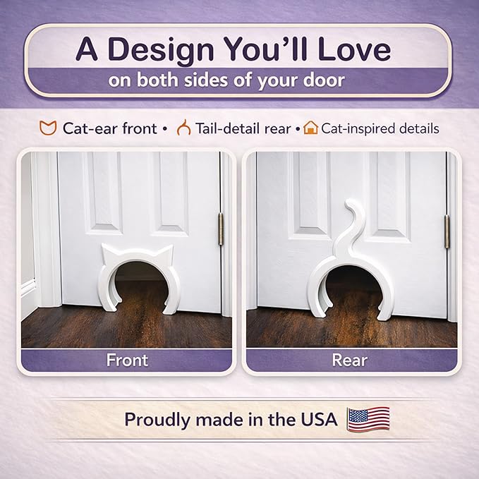 The Kitty Pass Interior Cat Door Hidden Litter Box Pet Door for cats up to 21 lbs