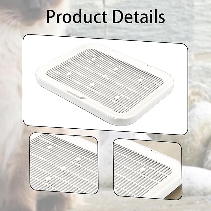HouseVibe Cat Litter Mat with Double Layer Design, Litter Trapping Floor Mat for Cats, 15.75x11.81 Inch Reusable Waterproof Scatter Control Pad for Pet Supplies- Beige
