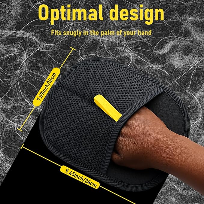 Waspot Pet Hair Removal Glove for Cats and Dogs, Electrostatic Five-Finger Design | Reusable Grooming & Cleaning Glove for Furniture, Carpet, Car Seats, and Laundry