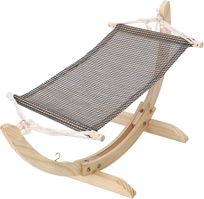 Fockety Cat Bed for Indoor Cats, Elevated Pet Hammock Easy Assembly Raised Cat Hammock Elevated Cat Perch Bed Cat Swing Bed Furniture for Kitten Puppy Small Pet (Mesh Fabric)