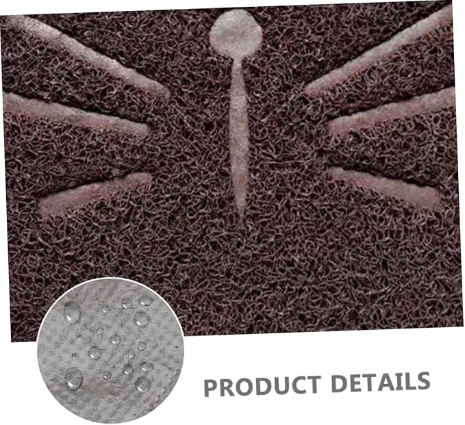 IMIKEYA 1pc Cat Litter Mat Non- Grinding Cushion Cat Pattern and Gentle Material Splash Design for Easy Cleaning Brown