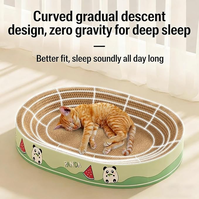 Genérico Scratching Bed for Cats | Ergonomic Scratching Board to Protect Furniture, Chair or Scratching Board for Cats | In Living Room, Bedroom, Balcony, Floor, Home, Apartment