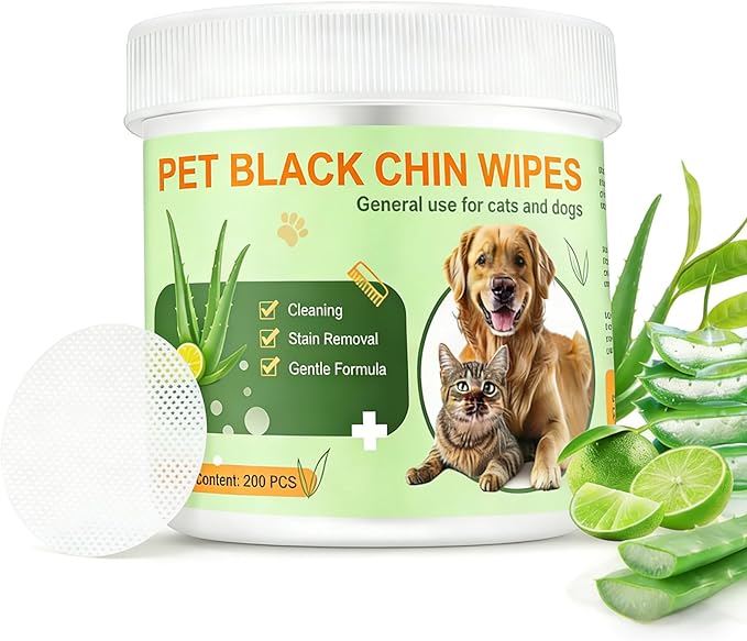 200 pcs Soft Pet Eye Wipes with Aloe Vera Extract, pH-Balanced Gentle Cleansing Wipes for Dogs & Cats, Multi-Use for Eyes,Paws,Ears,Chin Grooming, Suitable for Sensitive Skin