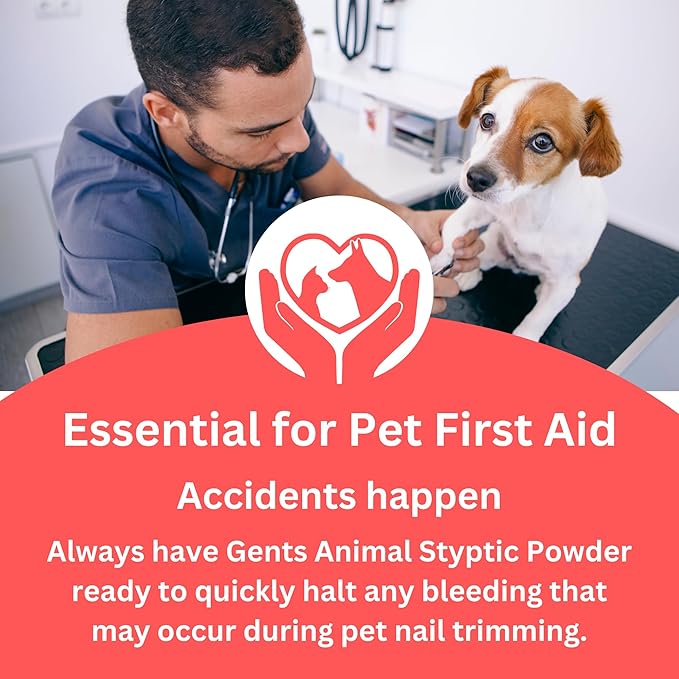 G.B.S Styptic Powder for Animals – Fast-Acting Blood Stop for Dogs, Cats, Birds & Small Pets – First Aid Powder for Nail Bleeding, Minor Cuts & Grooming – 1 oz, Pack of 3-5oz, Pack of 1