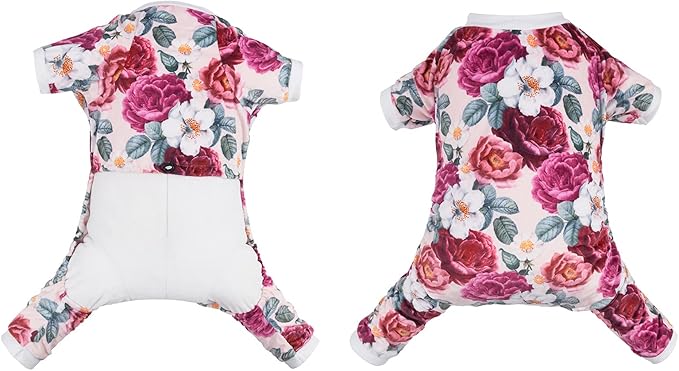 CuteBone Dog Pajamas Flower Puppy Clothes Soft Pjs Birthday Outfit Girl P178S Small