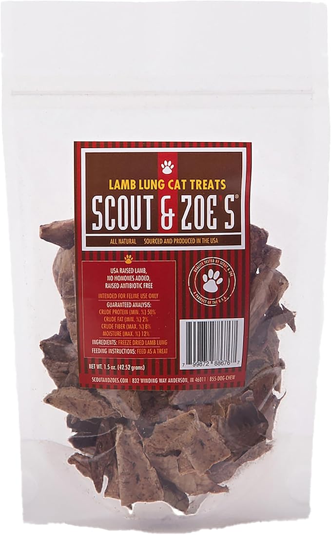 Scout & Zoe's Lamb Lung Cat Treats