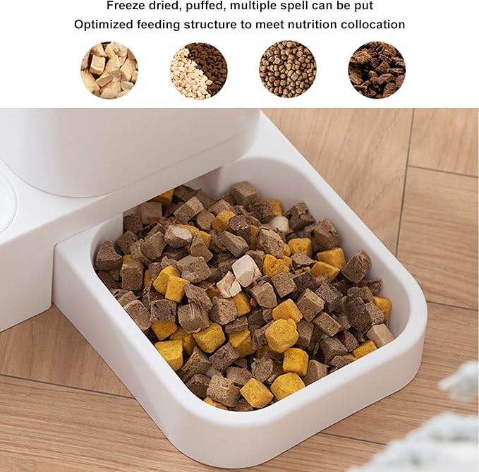 Automatic Cat Feeder Large, Automatic Dog Feeder Gravity, 2 in 1 Pet Set Gravity Water Food Dispenser Stable Supply for Small and Medium Cats and Dogs