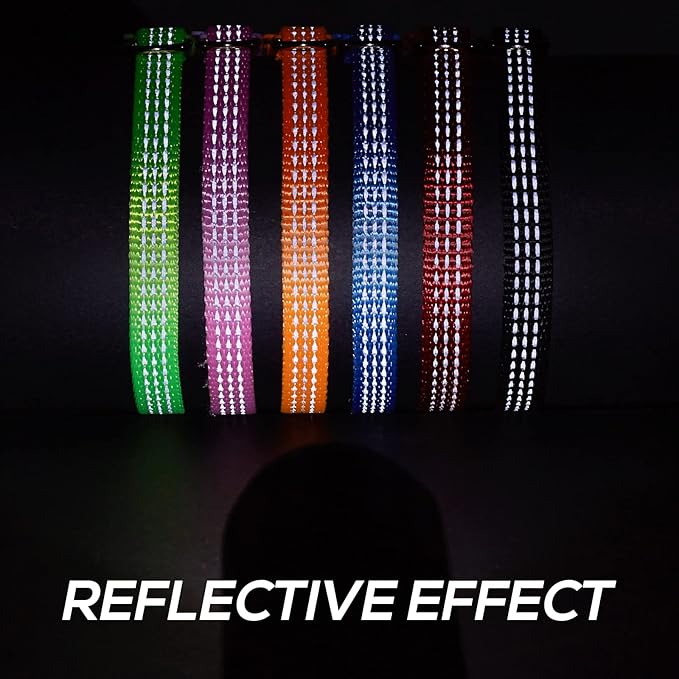Upgraded Version 6 Pack Reflective Cat Collars with Bell,Breakaway Safety Kitten Collar,Adjustable 7''-12'',for Girl Boy Cats,Pet Supplies,Stuff,Accessories