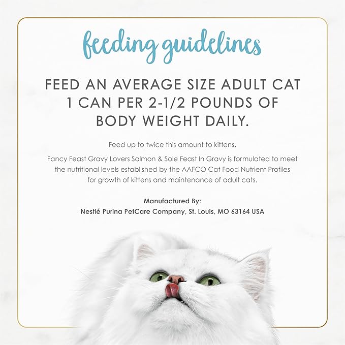 Purina Fancy Feast Gravy Lovers Salmon and Sole Feast Grilled Gourmet Cat Food in Wet Cat Food Gravy - (Pack of 24) 3 oz. Cans