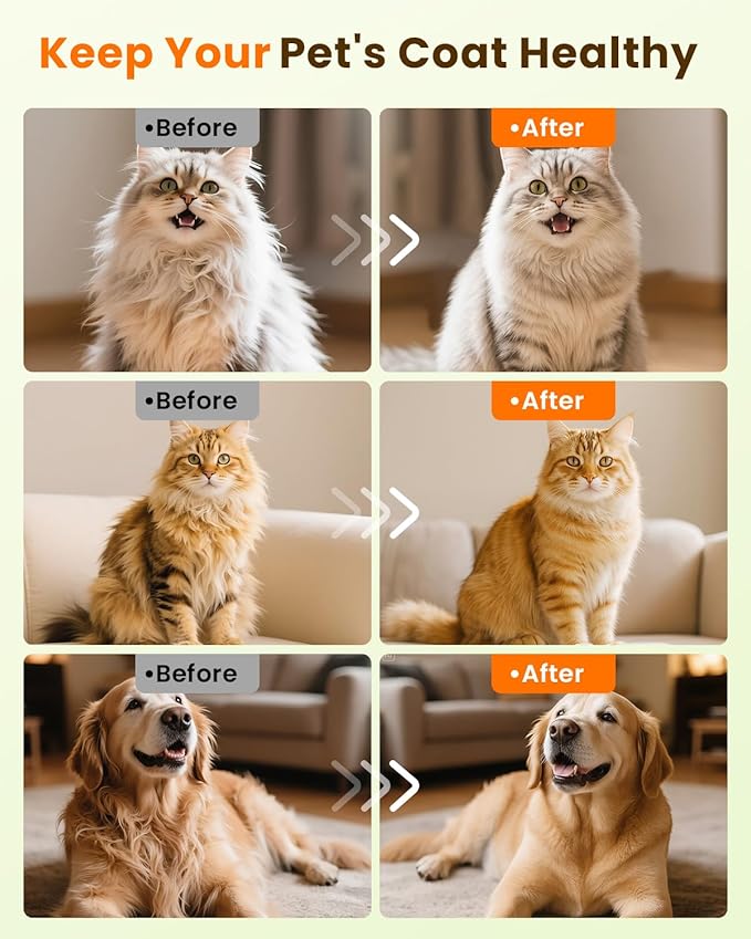 4-in-1 Cat Steam Brush, 2025 Upgraded Pet Steam Brush for Indoor Cats Dogs Spray Hair Removal Comb, 2 Spray Self-Cleaning Dog Brushes for Shedding,Massage,Cleaning Grooming (White)