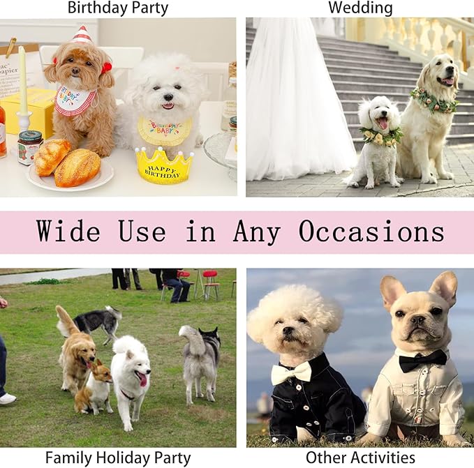 Pet Dresses for Small Dogs Cats Girl, Cute Princess Bowknot Dress Puppy Shirt All Weather Skirt Clothes Cat Apparel for Birthday Wedding Party Holiday (Pink, XX-Small)