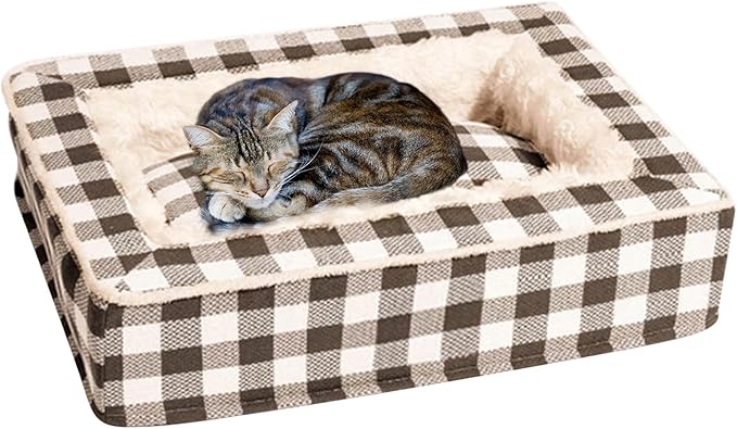 Dog Couch | Soft Pet Calming Sleeping Nest Furniture - Washable Sleeping Puppy Bed | for Living Room Crate Interior Bedroom Home