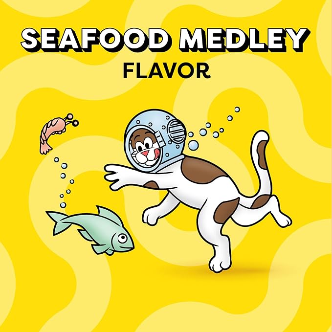 Temptations Cat Treats, Classic Crunchy and Soft Cat Treats, Seafood Medley Flavor, 16 oz. Tub