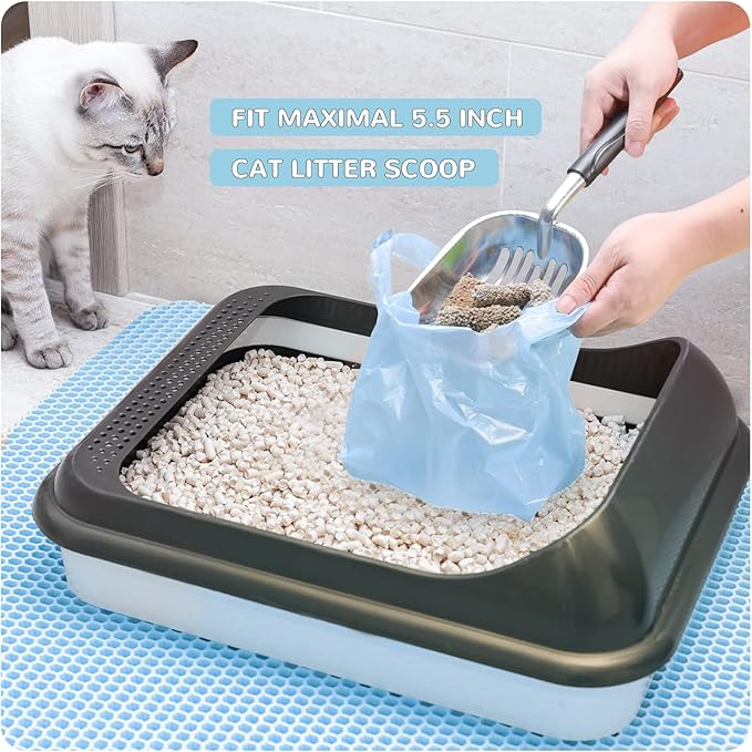 120 Count 15 Liters Cat Litter Bags and 65 Count Drawstring Cat Litter Bags for Most Auto Self-Cleaning Litter Box, Extra Thick Pet Litter Drawer Liners Replacement