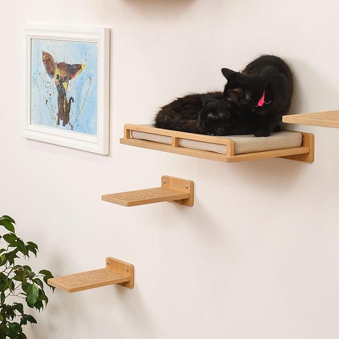 Cat Wall Bed + Steps, Cat Bed, Cat platform, Cat Wall Shelf, Cat Wall Furniture, Cat Wall Bed Cat Wall Steps Gift Cat Furniture, Cat Shelves