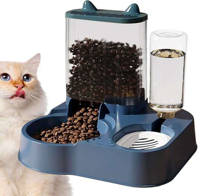 Automatic Cat Feeder,Cat Water Dispenser Food Pet Feeder | Large Capacity Fod Storage Container, Automatic Dog Food Bowl, Pet Supplies