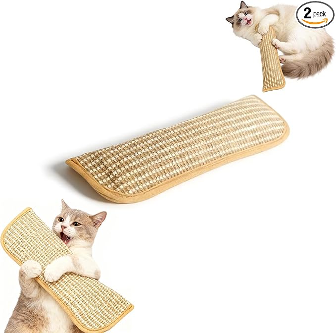 Cat Toy, Interactive Catnip Chew Toy, Durable 12 Inches Catnip Kicker Soft Sisal Pillow with Organic Catnip for Kittens and Adult Cats for Indoor Scratching, Chewing & Teething (2)