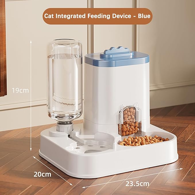 Cat Food Dispenser Dog Cat Feeder Automatic Integrated Food Basin 1-10l Large Capacity Feeding&Watering Supplies Automatic Pet Feeder for Small Medium Dogs Puppy Kitten Cats Food Bowl