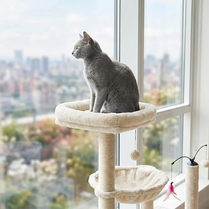 YUNIQUE Cat Tree with Cat Tree (288 Beige)