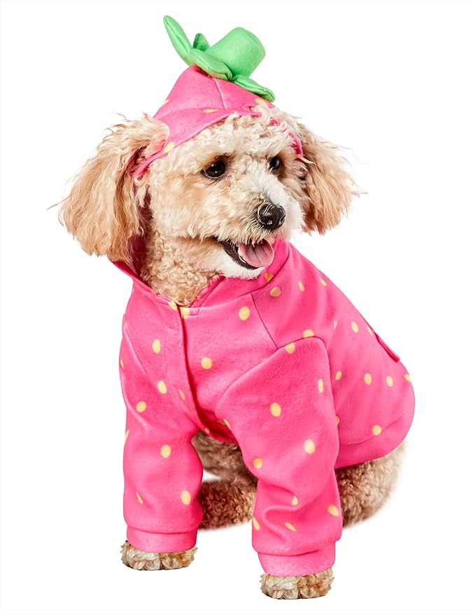 Rubies Strawberry Pet Hoodie Costume for Dogs or Cats, XL