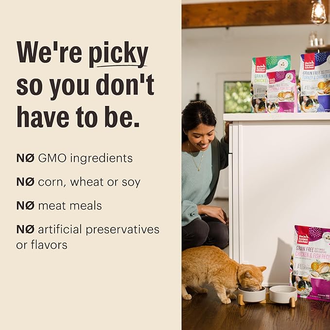 The Honest Kitchen Whole Food Clusters Grain Free Turkey & Chicken Dry Cat Food, 1 lb Trial Pouch (Pack of 2)