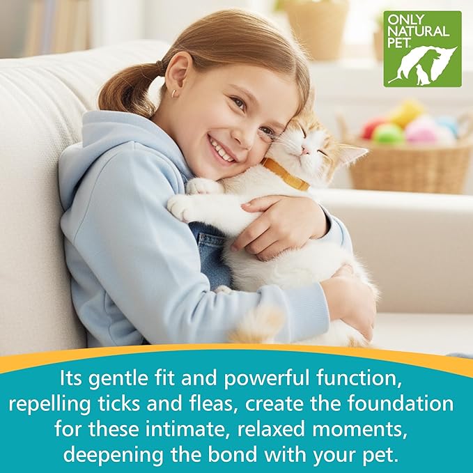 Only Natural Pet EasyDefense Non-Toxic Flea & Tick Cat Collar. Single Collar Protects for 3 Months(Pack of 3)