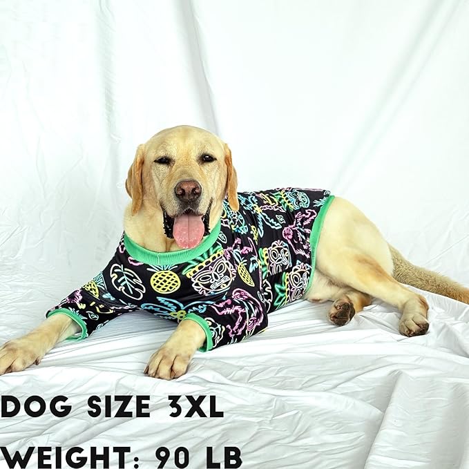 Dog T Shirts with Fluorescence Orangutan Pattern Printed Pet Shirt Softable Pajamas for Large Dogs,Orangutan 3XL