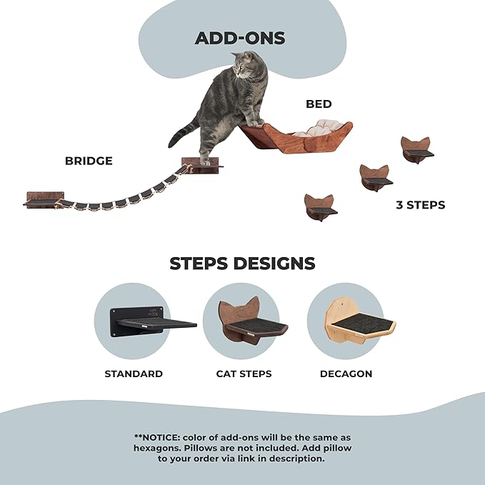 Wall Cat Shelves Wood Cat Wall Shelves Furniture - Wooden Shelf Wall Mounted Furniture - Indoor Cats Rustic Decor Lover Gift