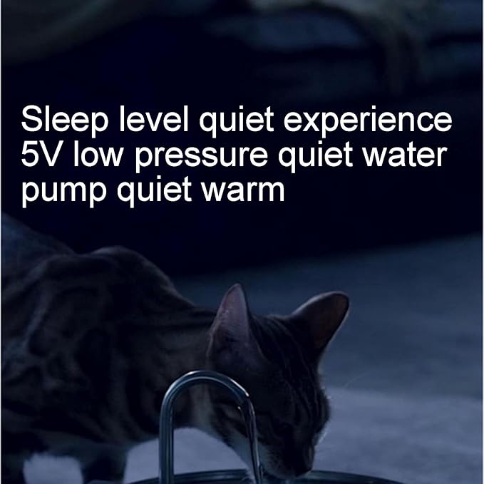 Pet Water Fountain, Four-Stage Filtration System, Silent Low-Noise Design, 3.2L Large Capacity, Stainless Steel Design, Perfect for Cats and Dogs