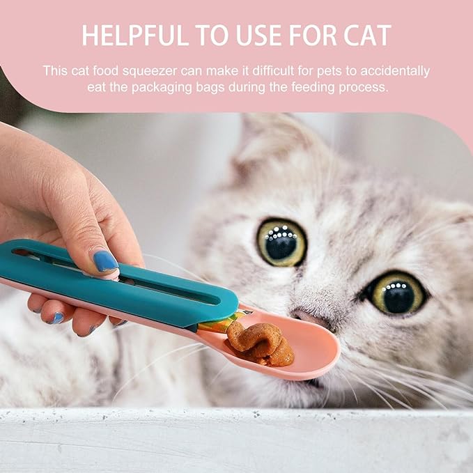 Ipetboom 1PC Dog Bowls Pet Feeder Cat Strip Squeeze Spoon Lickable Wet Cat Treats Squeezer Pet Feeding Watering Supplies Wet Food Storage Pet Food Spoon Dog Bowls Bowls