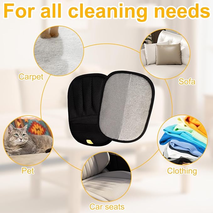 2026 Upgraded Pet Hair Removal Gloves for Cats & Dogs for Pet Owners, Efficient Grooming Tool for Shedding, Reusable
