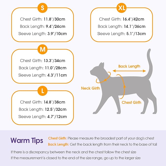 Hair Sticky Cat Clothes, Cat Sweater for Cats Only, 4-Legged Fleece Sweaters Kitten Pajamas Reduce Shedding Fur, Warm Pullover Shirts for Cats, Purple XL