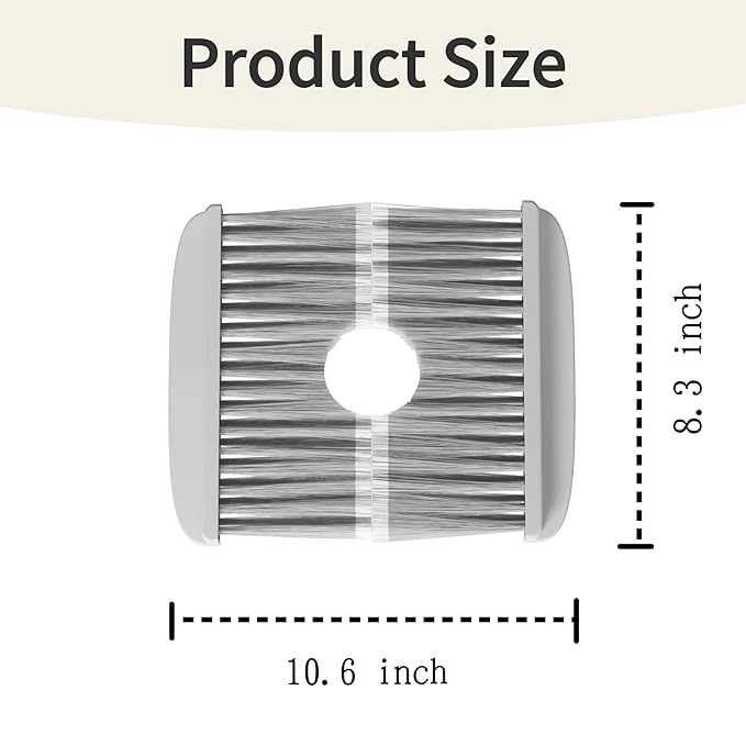 Pet Door Brush for Cat Door and Indoor Door Frame, Self Cleaning Hair Catcher, Gentle Grooming Grey, Plastic and Nylon Bristles (2)