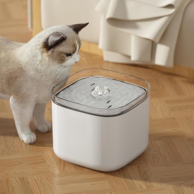 GeRRiT 3L Automatic Cat Water Fountain Automatic Circulation Big Space Super Quiet USB Pet Water Fountain PP Cat Drinking Fountain with Filter Pet Water Dispenser for Kitte