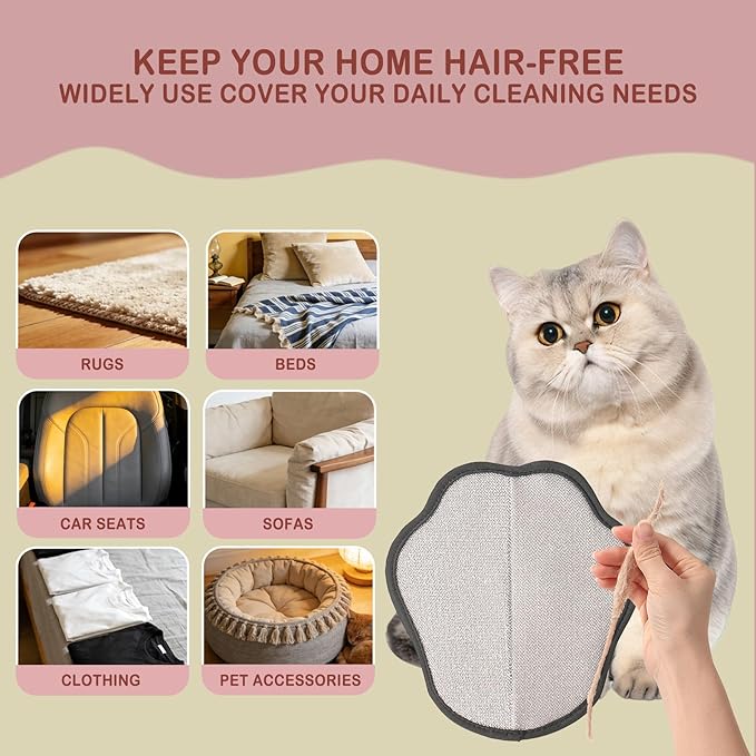 WoofPick Newly Upgraded 2PCS Pet Hair Remover Gloves - Electrostatic Cat Dog Hair Remover, Efficient Magic Brush Pet Hair Remover Tool for Furniture, Couch, Clothes & Car, Washable & Reusable