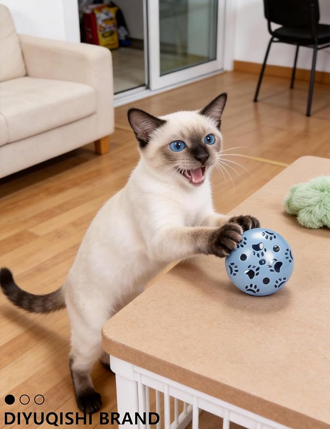 31 Pcs Interactive Cat Toy Balls Set for Indoor Kitten, Fun Chase Play Toys with Bell Balls (1.5'' - 6.3'')