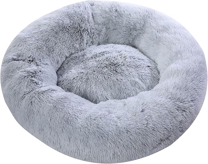 Thereisno Soft Handmade Pet Bed for Cat or Small Dog Detachable Round Bed for Fall Winter Indoor Sleeping Furniture Cat Bed