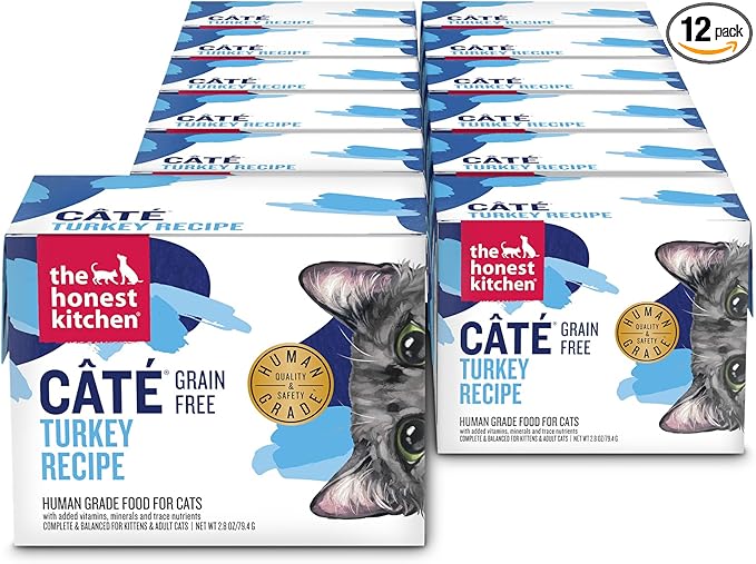 The Honest Kitchen Human Grade Câté™ Grain Free Turkey Pâté Wet Cat Food, 2.8 oz x12