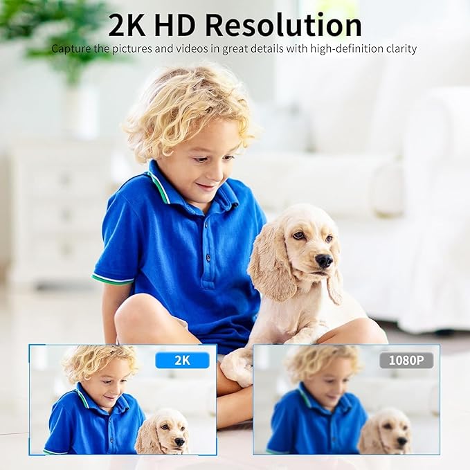 VSTARCAM 5G Indoor Security Camera for Pet Camera, Dual-Band WiFi (2.4GHz/5GHz), 2K UHD Dog Camera w/5× Zoom, Motion Detection, 2-Way Audio, Color Night Vision, Cloud & SD Card Storage