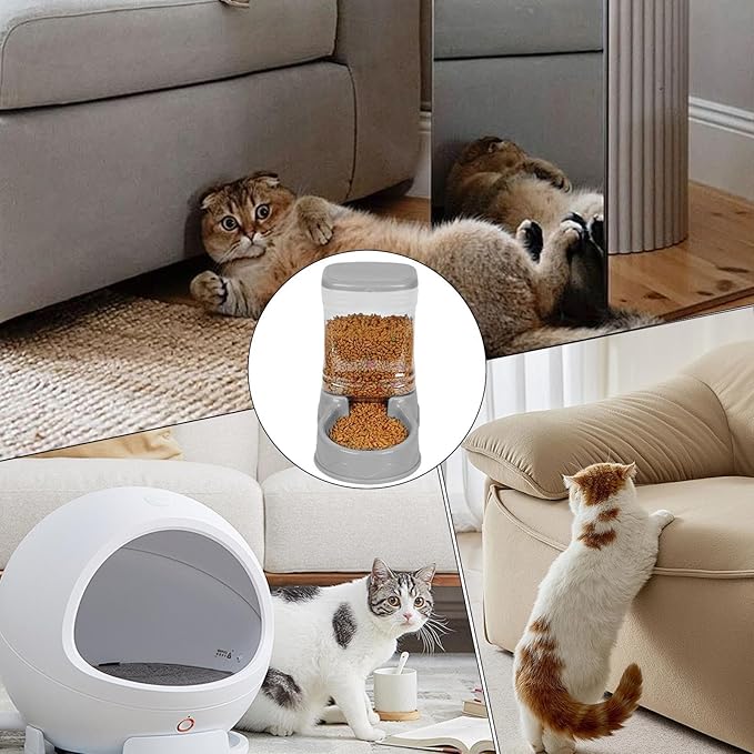 Large Capacity Pet Drinking Dispenser - Automatic Cat Dog Feeder, Bowl | Watering Station for Small Medium Puppy Kitten Animals, Spill Resistant Household Indoor Supply