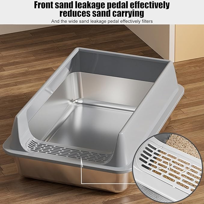 Cat Toilet - Thickened Pet Litter Box, Durablee Odor Control Design, Easy Cleaning with Matching Scoop, Anti-Splash High Wall Structure | Practical Indoor Outdoor Solution for Living Room Use