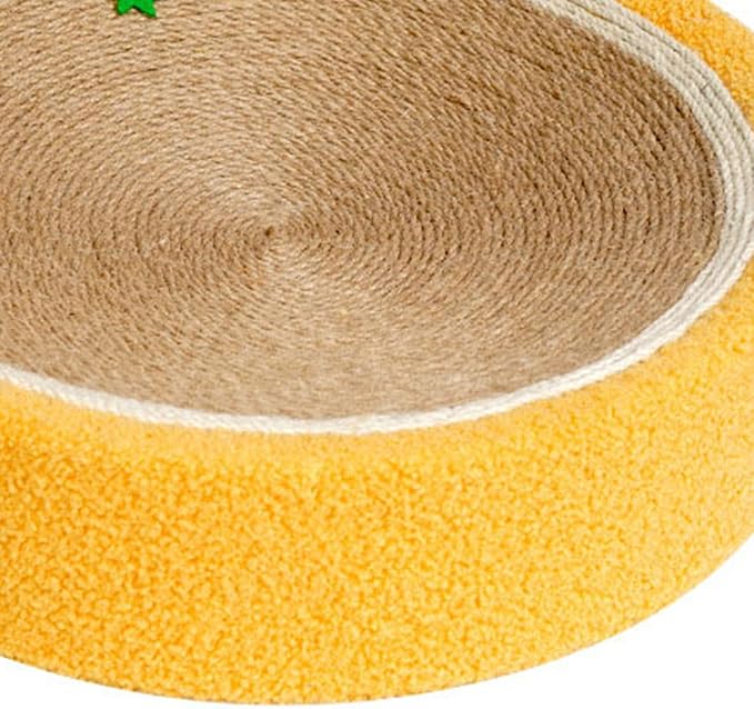 Cat Scratch Bowl, Round Sisal Hemp Durable Antiwear Space Saving Cat Scratcher Bed, Cat Scratcher Cardboard Cat Scratch Pad Bowl Nest for Indoor Cats Grinding Claw